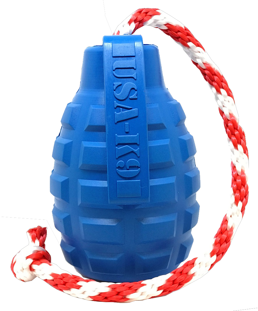 USA-K9 Grenade Durable Rubber Chew Toy