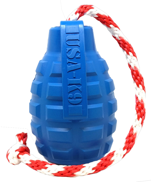 USA-K9 Grenade Durable Rubber Chew Toy