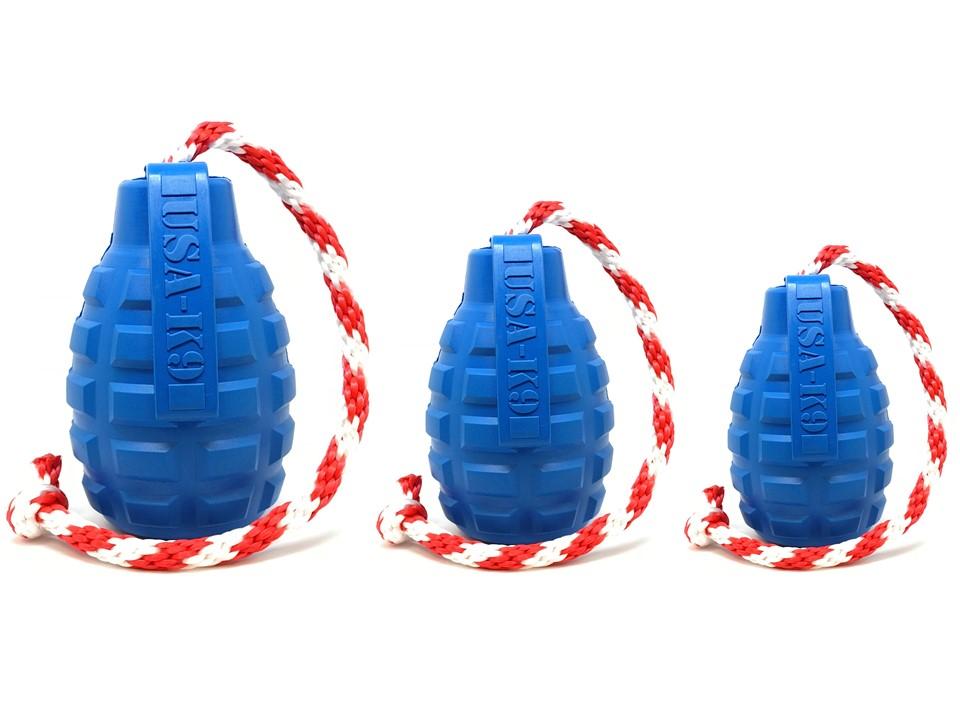 USA-K9 Grenade Durable Rubber Chew Toy