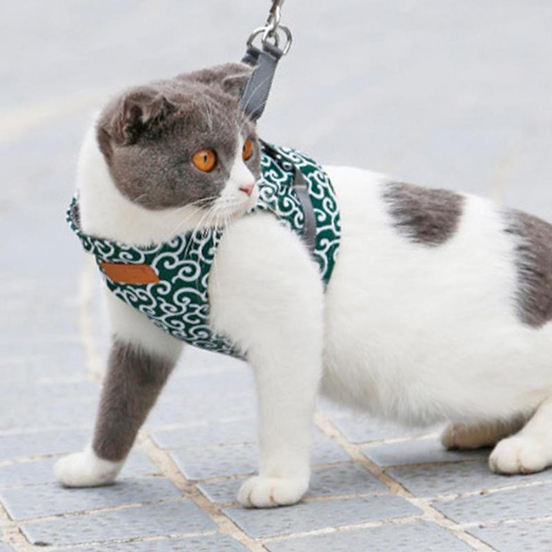 Pet Dog Cat Harness Vest with Outdoor Walking Leash