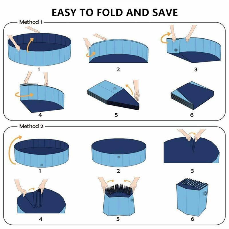 Foldable Dog Swimming Pool PVC Pet Bath Swimming Tub Bathtub Pets