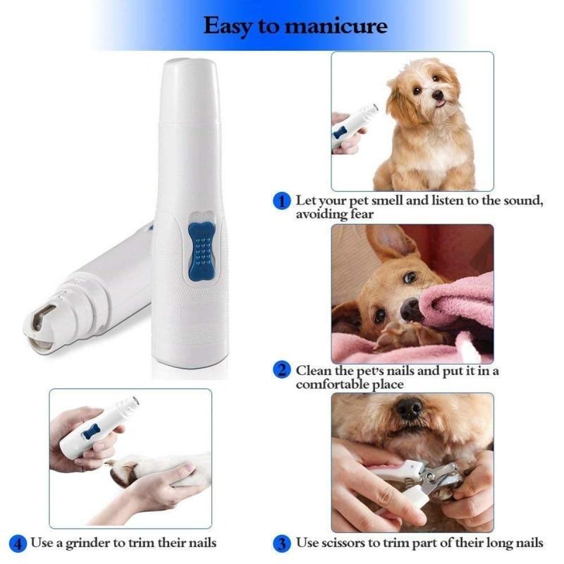 Electric Pet Nail Grinder File Trimmer Pro Grooming Tool Dogs Cats