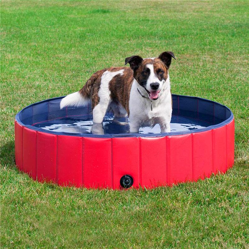 Foldable Dog Swimming Pool PVC Pet Bath Swimming Tub Bathtub Pets