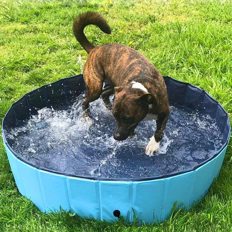 Foldable Dog Swimming Pool PVC Pet Bath Swimming Tub Bathtub Pets